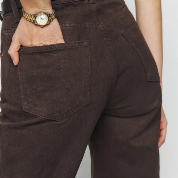 Reformation Val 90s Mid Rise Straight Jeans in Brown NWT - Picture 5 of 8